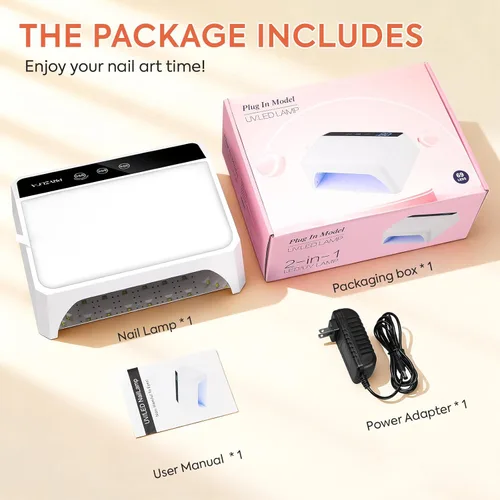Miniatura 9 de Lámpara de uñas LED UV, luz UV de 120 W para uñas de gel con 69 cuentas, secador de uñas profesional de secado rápido para esmalte de gel, diseño