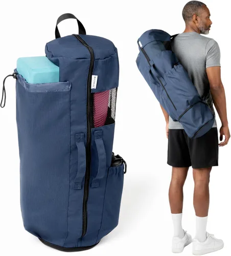 Miniatura 13 de MAGNILAY Bolsa para esterilla de yoga, para mujeres y hombres, bolsa de yoga con bolsillos y correa ajustable, soporte para esterilla de yoga, se