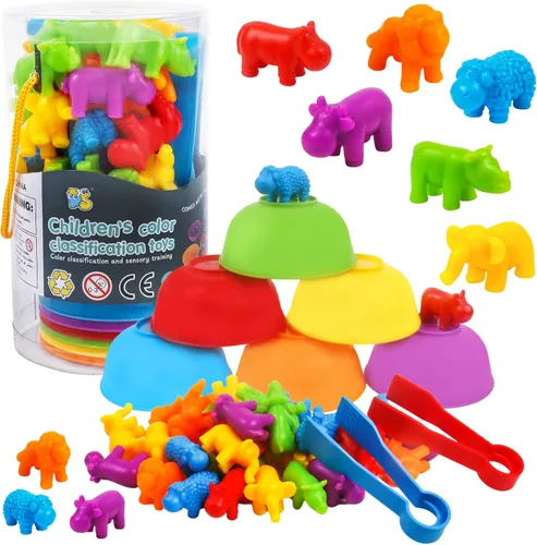 Juguetes de Conteo Juego de Combinación para Niños con Tazones de Clasificación Actividades de Aprendizaje Preescolar Juguetes Educativos Juego de