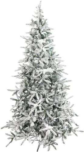 Miniatura 10 de Fraser Hill Farm - Árbol de Navidad preiluminado Mountain Pine de 6.5 pies, con luces inteligentes incandescentes blancas, muy nevado, follaje