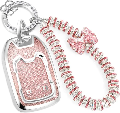 Miniatura 46 de Funda para llavero Buick con llavero de pulsera de circonita de moda, diseño de diamantes encantadores funda suave para Avenir Envision Encore Chevy
