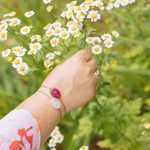 Miniatura 4 de SoulKu Pulseras All One, joyería de piedras preciosas curativas hechas a mano, joyería de motivación para mujeres, cordón de nailon con tapón