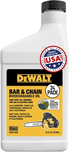 Miniatura 16 de DEWALT – Aceite biodegradable para barra y cadena – Verde, ecológico, no tóxico, lubricante profesional para motosierra – Aceite ultralimpio
