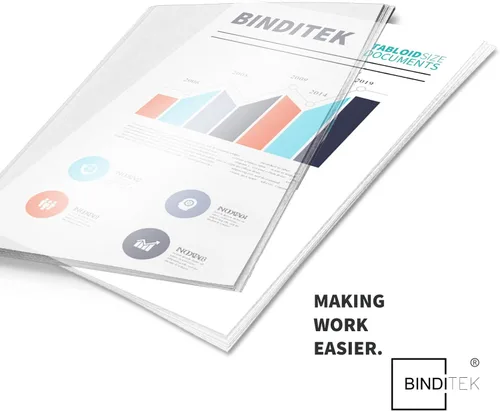 Miniatura 7 de Binditek paquete de 50 portadas de encuadernación transparentes de PVC de 8 mil, 11 x 17 pulgadas, tamaño tabloide, esquinas cuadradas, sin