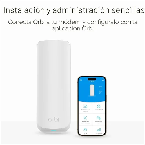 Miniatura 8 de NETGEAR Orbi 770 Series Tri-Band WiFi 7 Mesh Network System (RBE772) - Router + 1 extensor de satélite, características de seguridad, hasta 11 Gbps