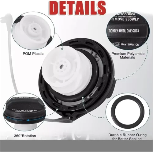 Miniatura 3 de Gas Cap, Fuel Cap for Hyundai for Accent 2006-2020 for Azera 2006-2017 for Elantra 2006-2020 Fuel Gas Tank Filler Cap Cover 31010-3L600