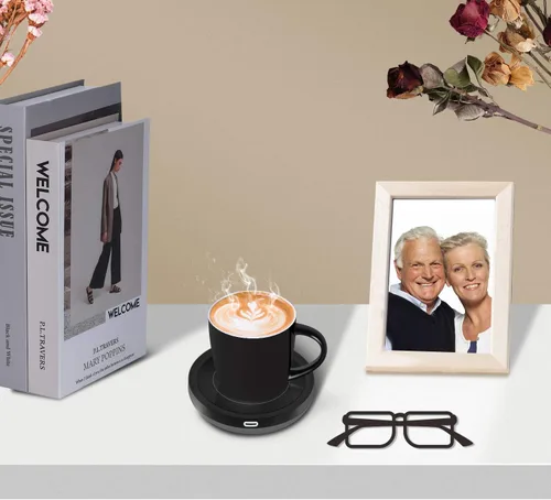 Miniatura 7 de BESTINNKITS Juego de calentador inteligente de taza de café, encendido/apagado automático, taza de inducción por gravedad, uso en escritorio