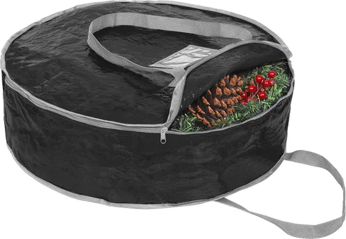 Miniatura 4 de Bolsa de almacenamiento para corona de ProPik 76 cm - Envase para guirnaldas navideñas, material resistente a desgarros - Almacenamiento fácil