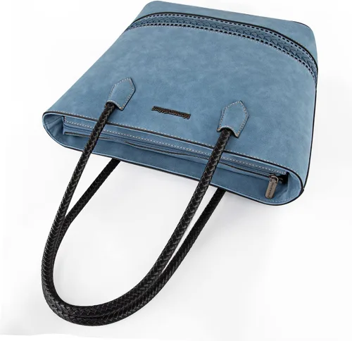 Miniatura 4 de Montana West Bolsas Tote Tejidas para Mujeres, Carteras y Bolsos de Mano con Bolsillo Trasero con Cremallera