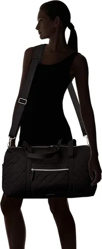 Miniatura 6 de Vera Bradley Bolsa de viaje mediana de sarga Performance para mujer, Negro, talla única