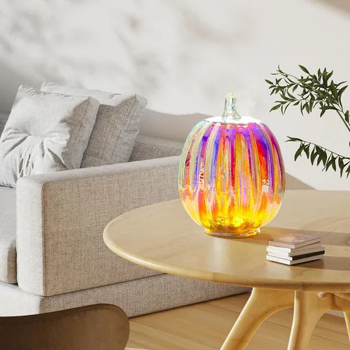Miniatura 3 de Romingo Luz de calabaza de cristal de mercurio con temporizador para decoraciones de calabaza de Halloween, decoración de otoño y Acción de Gracias