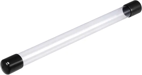 MECCANIXITY Tubo de Almacenamiento Transparente 23x25mm Pequeño Tubo de Plástico Redondo con Tapas Botella Contenedor Rígido 300mm/12 Pulgadas para