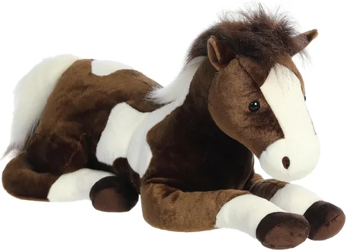 Aurora® Adorable animal de peluche Super Flopsie™ Paint™, facilidad lúdica, compañeros atemporales, color marrón, 27 pulgadas