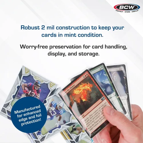 Miniatura 4 de BCW Penny Sleeves – 1000 fundas cristalinas libres de ácido – 2-5/8" x 3-5/8" para cartas coleccionables – béisbol, baloncesto, fútbol americano
