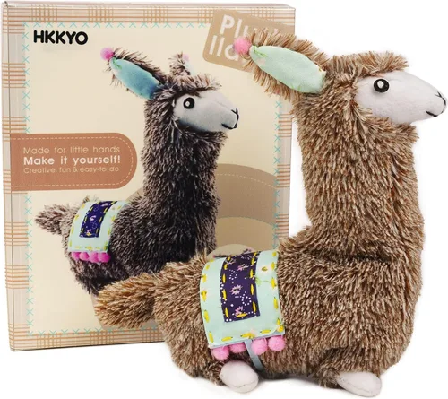 HKKYO Kits de costura para niños de 8 a 12 años, artes y manualidades para niños de 8 a 12 años, kit de costura de llama para niños, haz tu propio