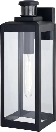 Miniatura 15 de VAXCEL Kinzie - Lámpara de porche para exteriores, 5 pulgadas de ancho x 14.25 pulgadas de alto, linterna negra para exteriores, moderna lámpara