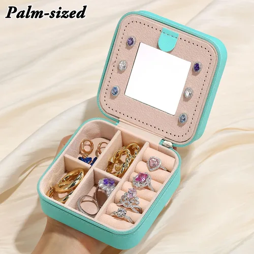 Miniatura 4 de Yesteel Regalos para mujeres y ella, organizador de joyas de viaje, pequeño estuche de viaje, mini joyero, organizador de viaje, anillo collar