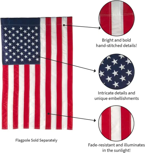 Miniatura 4 de Evergreen Enterprises EG11220 Bandera de los Estados Unidos de América para jardín. Bandera de jardín estadounidense de 12 x 18 pulgadas