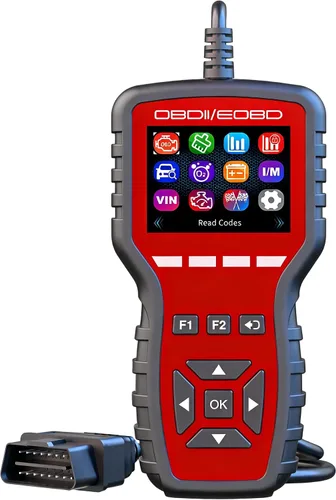 Escáner OBD2 con pantalla a color: herramienta de diagnóstico del motor para leer y borrar la luz del motor, datos en vivo y escaneo VIN,