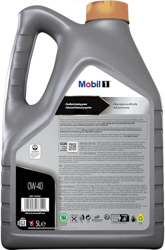 Miniatura 2 de Mobil 1 120760 Aceite de motor sintético 0W-40, 5 Quart