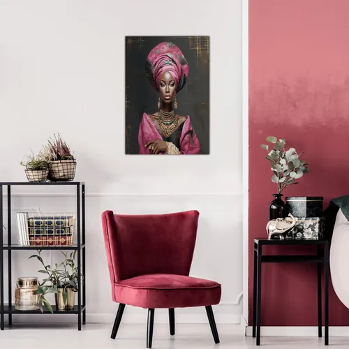 Miniatura 155 de Arte de pared afroamericano, decoración de rey y reina bailarín negro para sala de estar, arte de pareja de amor negro para dormitorio, lienzo