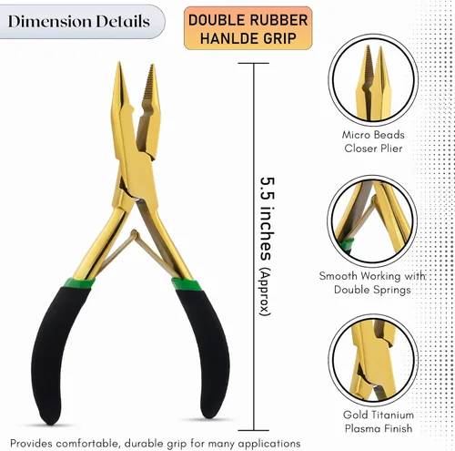 Miniatura 6 de Kit de Herramientas para Extensiones de Cabello Microlink Alicates Removedores de Cuentas y Cinta para Extensiones de Cabello y Alicates