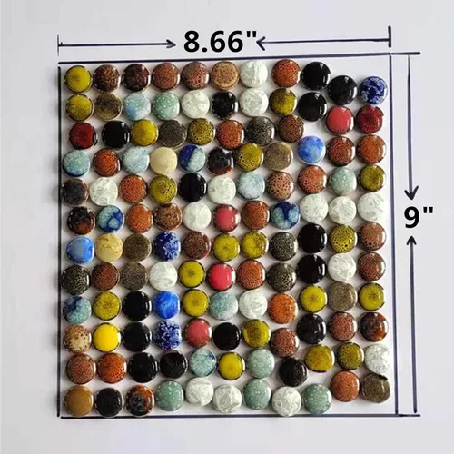 Miniatura 2 de 500g/1.1lb Azulejos de Mosaico de Cerámica Irregular de Colores Aleatorios, Azulejos de Mosaico Cerámicos Creativos para Hacer Manualidades DIY