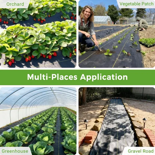 Miniatura 6 de UPGRADE Barrera de alta calidad de 3 x 50 pies, tela de paisaje resistente de 3.5 onzas, tela tejida para jardín con permeabilidad superior control