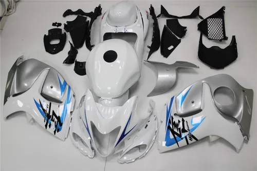 Miniatura 2 de Carenado completo de plástico blanco plateado apto para Suzuki 2008-2019 GSXR 1300 Hayabusa Gen2 inyección ABS Carrocería nuevo mercado