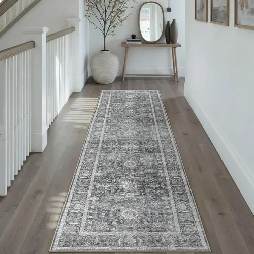 Miniatura 69 de PureCozy Alfombra de área beige de 2 x 3 pulgadas, lavable, vintage, pequeña, para entrada, cocina, suave, retro, floral, de pelo bajo, tapete