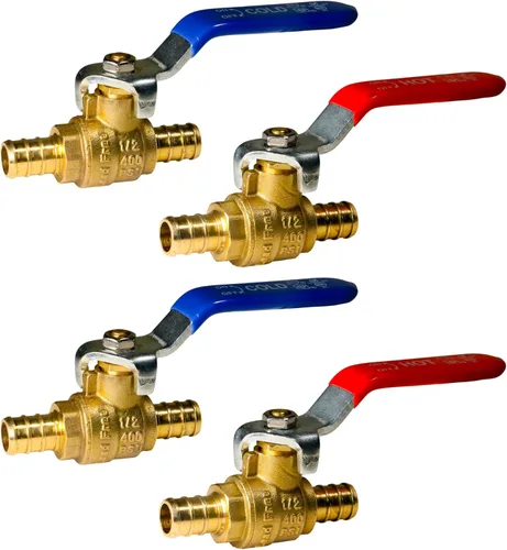 Miniatura 20 de XFITTING Válvula de bola Pex de 10 piezas de 3/4" caliente y fría, 24-2-3&4 = 10X