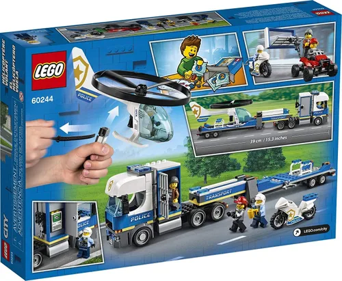 Miniatura 2 de LEGO City Police Helicopter Chase 60244 Juguete de policía, juego de construcción genial para niños (317 piezas)