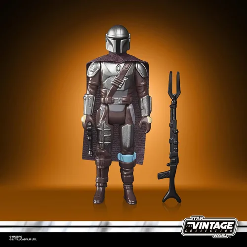 Miniatura 3 de STAR WARS Retro Collection The Mandalorian (Beskar) - Figura de acción coleccionable de The Mandalorian a escala de 3.75 pulgadas, accesorios
