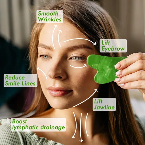 Miniatura 3 de Gua Sha y Rodillo de Hielo para Cara, Pequeños Regalos, Herramientas Faciales para Reducir la Hinchazón y el Enrojecimiento en la Rutina de Cuidado