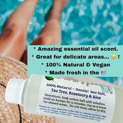 Miniatura 3 de Urban ReLeaf Solución de afeitar. Sal marina natural y árbol de té. Calma y calma suavemente las protuberancias de afeitado, quemaduras y pelos
