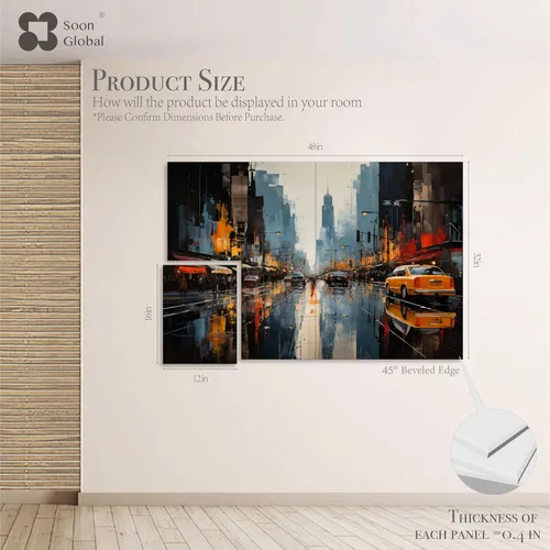 Miniatura 2 de Soon Global Paquete de 8 Paneles Acústicos, Paneles de Pared Insonorizados, Paneles Absorbentes de Sonido de 48 X 32 Pulgadas, Paneles Acústicos