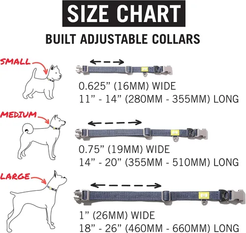 Miniatura 5 de BUILT Pet Nightsafe - Collar para perro pequeño, rosa y gris
