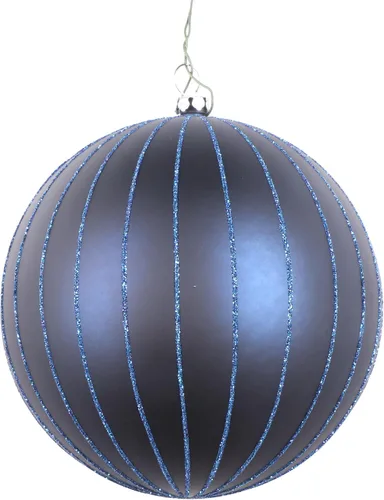 Miniatura 22 de Vickerman Adorno navideño de bola de avena mate con purpurina de 5 pulgadas. Incluye 4 piezas por bolsa.