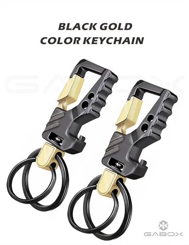 Miniatura 2 de GABOX Llavero EDC Anillo Abrebotellas Auto Portar Clave Táctico Mosquetón Llavero Clip Llaveros Porte-Clés