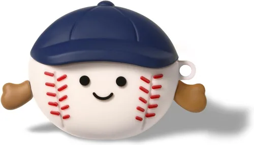 para Airpods Pro 3 Estuche, Funda Protectora de Silicona para Airpods Pro 3 Lindo Diseño 3D de Béisbol de Dibujos Animados para Hombres, Mujeres,