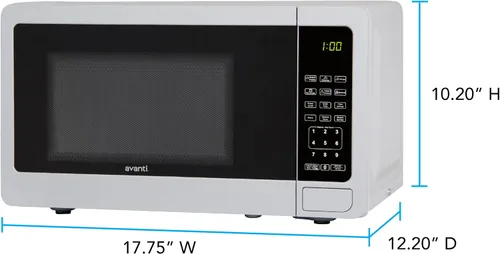 Miniatura 6 de Avanti - Horno microondas compacto de 700 vatios con 6 configuraciones precocinadas, descongelación rápida, panel de control electrónico y plato