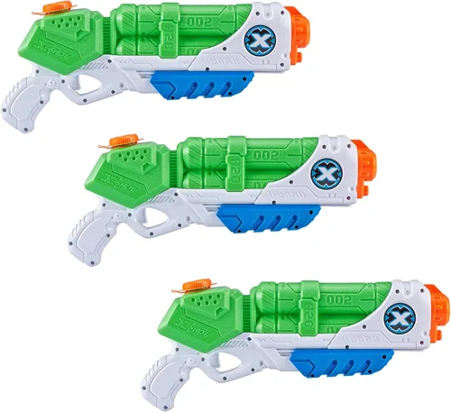 XSHOT Typhoon Water Blaster (paquete de 3) – Juguetes de pistola de agua de verano, remojadores de pistola de chorro, juguete de agua de acción de