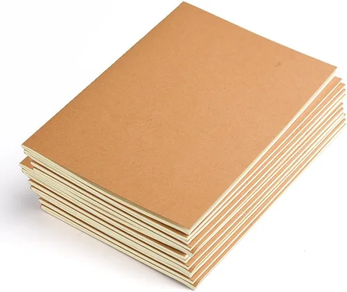 Miniatura 2 de Coopay Paquete de 12 cuadernos de papel kraft con cubierta marrón a granel para viajeros, tamaño A5, 8.268 in x 5.512 in, 60 páginas rayadas/30