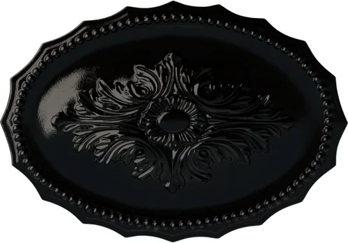 Miniatura 51 de Ekena Millwork CM16OX Medallón de techo Oxford, 16 7/8" W x 11 3/4" H x 1 1/2" P, imprimado en fábrica Imprimación de fábrica.