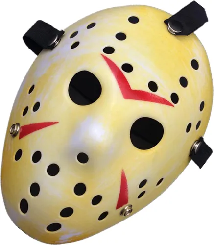 Miniatura 8 de JOYFISCO Máscara de Halloween Máscara de hockey de terror Máscara de fiesta de disfraces de Halloween Props Máscara de disfraz para cosplay Oro