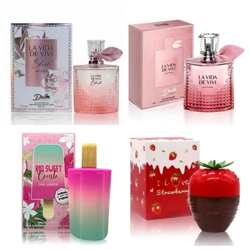 Miniatura 13 de A CENTER Juego de 4 perfumes para mujer – Set de regalo de fragancia floral con vainilla, almizcle y cítricos Eau De Pafume 3.5 onzas líquidas
