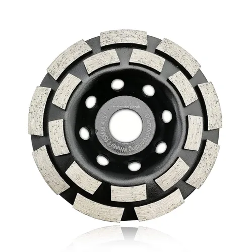 Miniatura 12 de SHDIATOOL Rueda de copa de molienda de diamante de fila turbo de 4-1/2 pulgadas para ladrillo de mampostería de mármol de granito de hormigón se