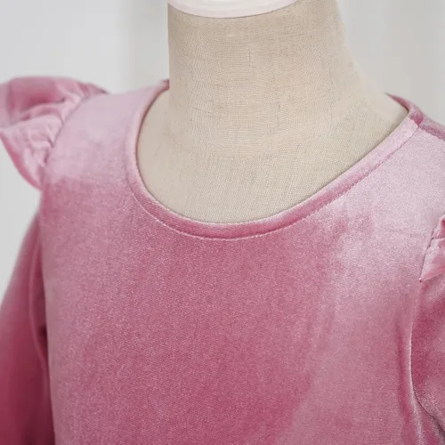 Miniatura 145 de IDOPIP Vestido tutú de terciopelo para niñas pequeñas, vestido de manga larga para princesa, Navidad, cumpleaños, fiesta, boda, vestidos de otoño e