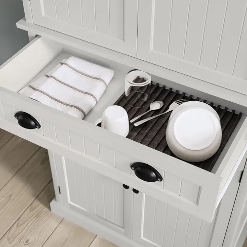 Miniatura 7 de ARTPOWER Armario de almacenamiento de despensa de cocina de 72 pulgadas de alto con cajón y estantes ajustables, armario de despensa para cocina