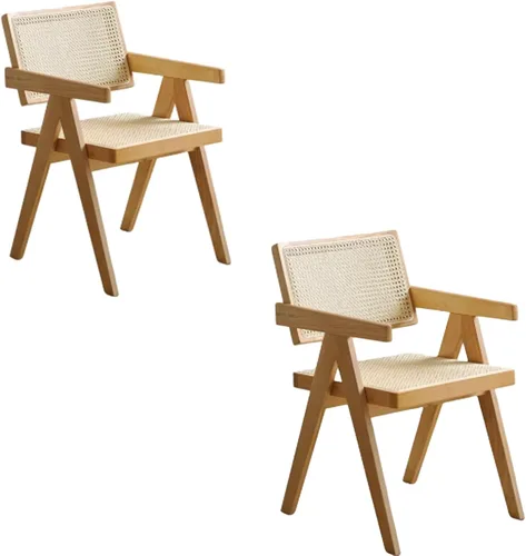 Miniatura 15 de Armless Side Chairs Single Leisure Chair Set, Upholstered Boucle Dining Chairs, Vanity Chair with Curved Backrest and Solid Wood Legs, for Kitchen
